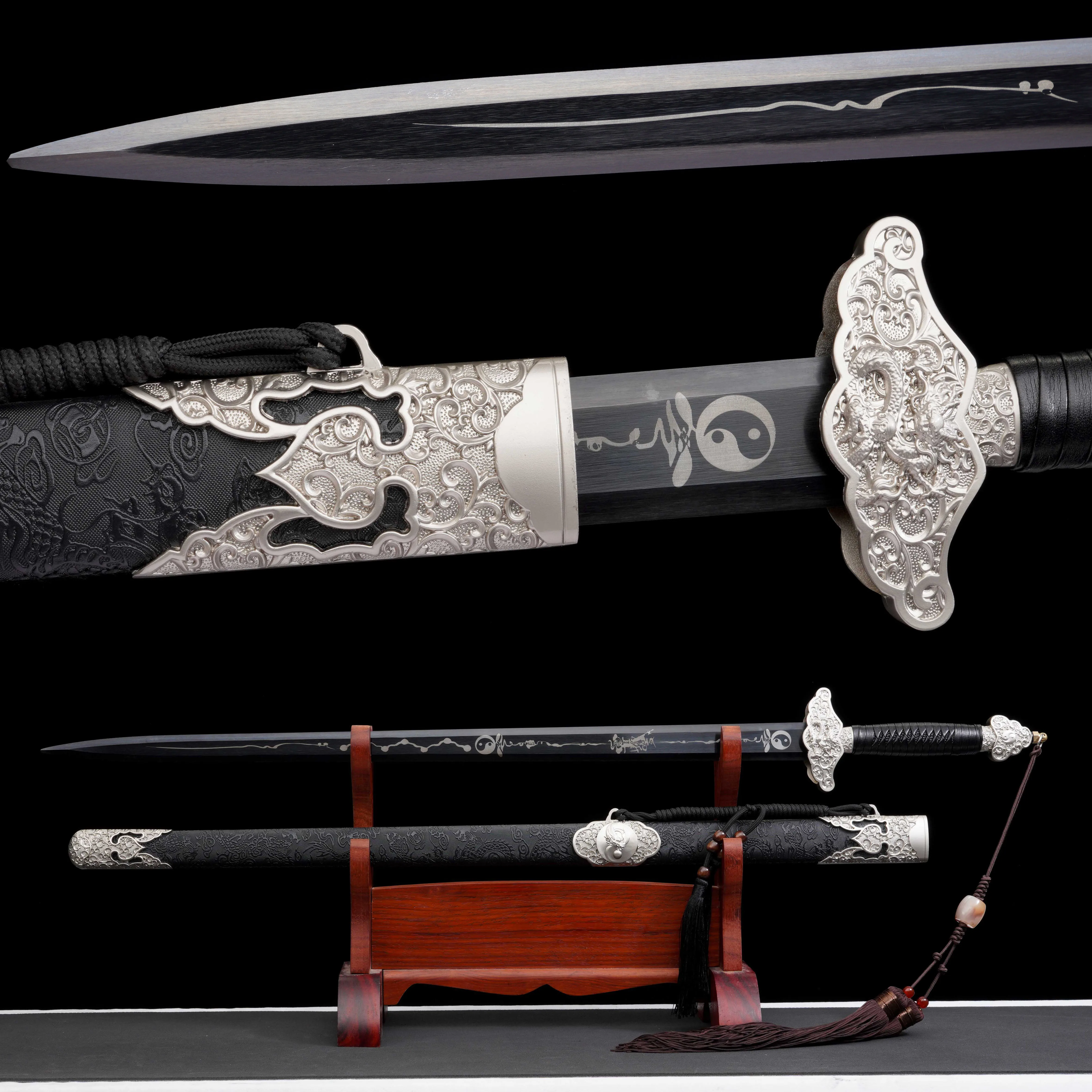 Chinese Tai Chi Sword gift for fitness enthusiasts,martial arts lovers.Katana-style exercise decoration genuine Unsharpened