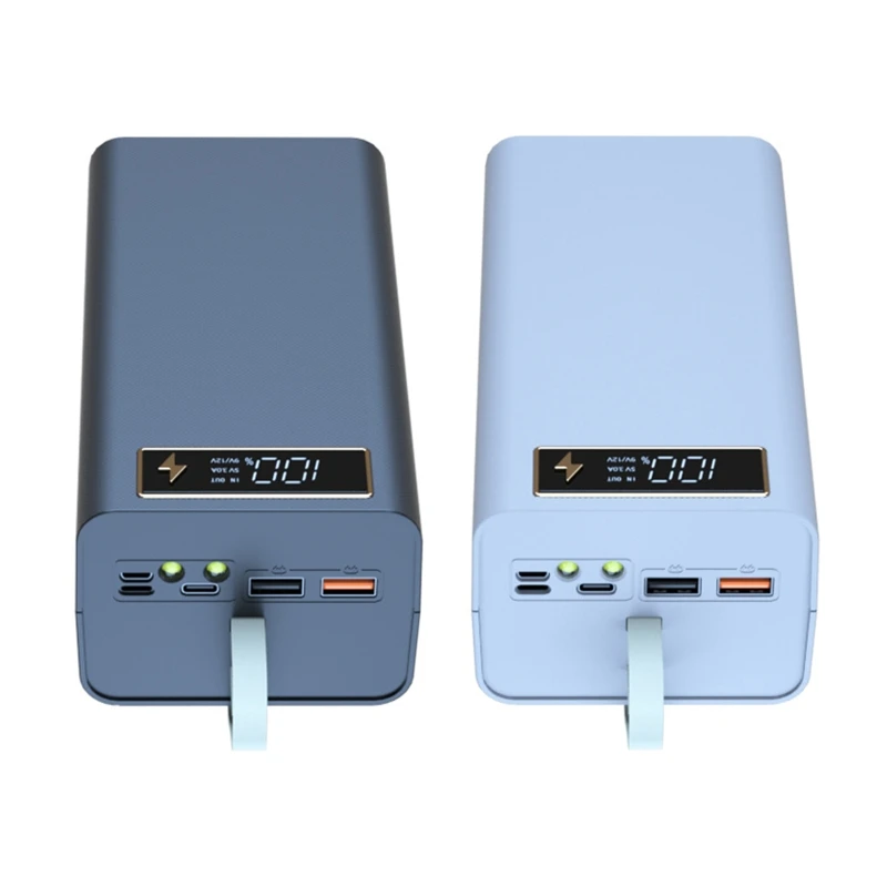 T21PD DIY USB Mobile Power Shell with Lights Wireless Charging Case Battery Charger Box USB Digital Display 8x18650