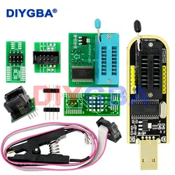 CH341A Programmer adapter+SOIC8 adapter+ SOP8 clip with cable+1.8V adapter CH341A EEPROM Flash BIOS USB programmer ZIF adapter