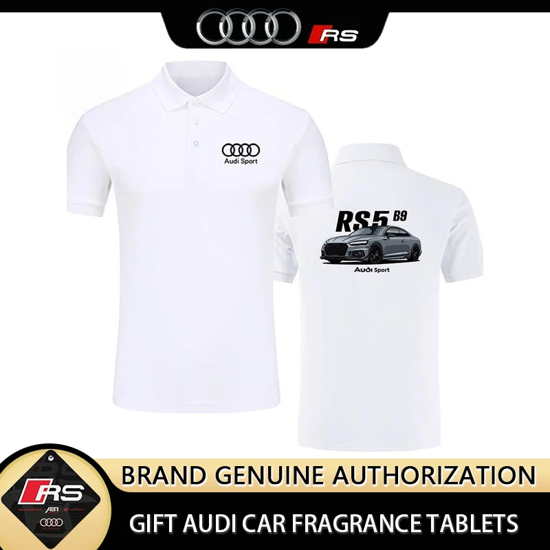 

Audi Men's and Women's POLO Shirt S5 Steel Cannon RS6 Performance Car Quattro Short Sleeve Summer Racing Motorcycle T-Shirt