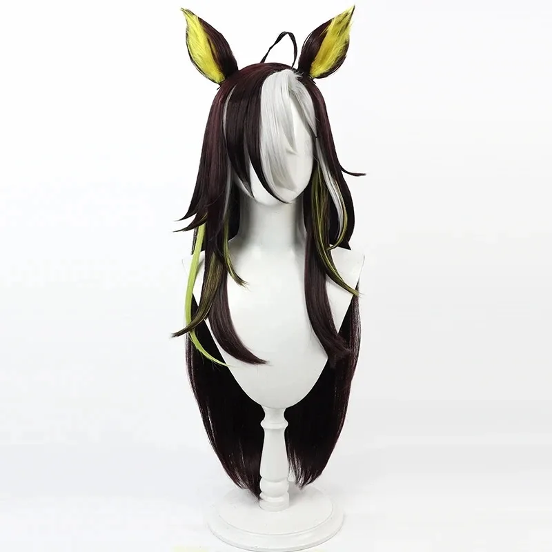 Uma Musume Pretty Derby Dream Journey-Peluca de Cosplay de 80CM de largo, pelo sintético resistente al calor, juego de rol para fiesta de Halloween