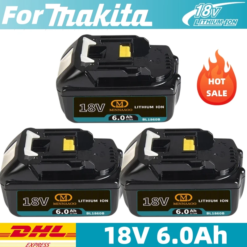 

НОВИНКА для Makita 18 В 6 Ач сменный литий-ионный аккумулятор LXT BL1860B BL1860 BL1850 BL1830 DHP482RFX9 BL1815 LXT400 для аккумуляторных дрелей