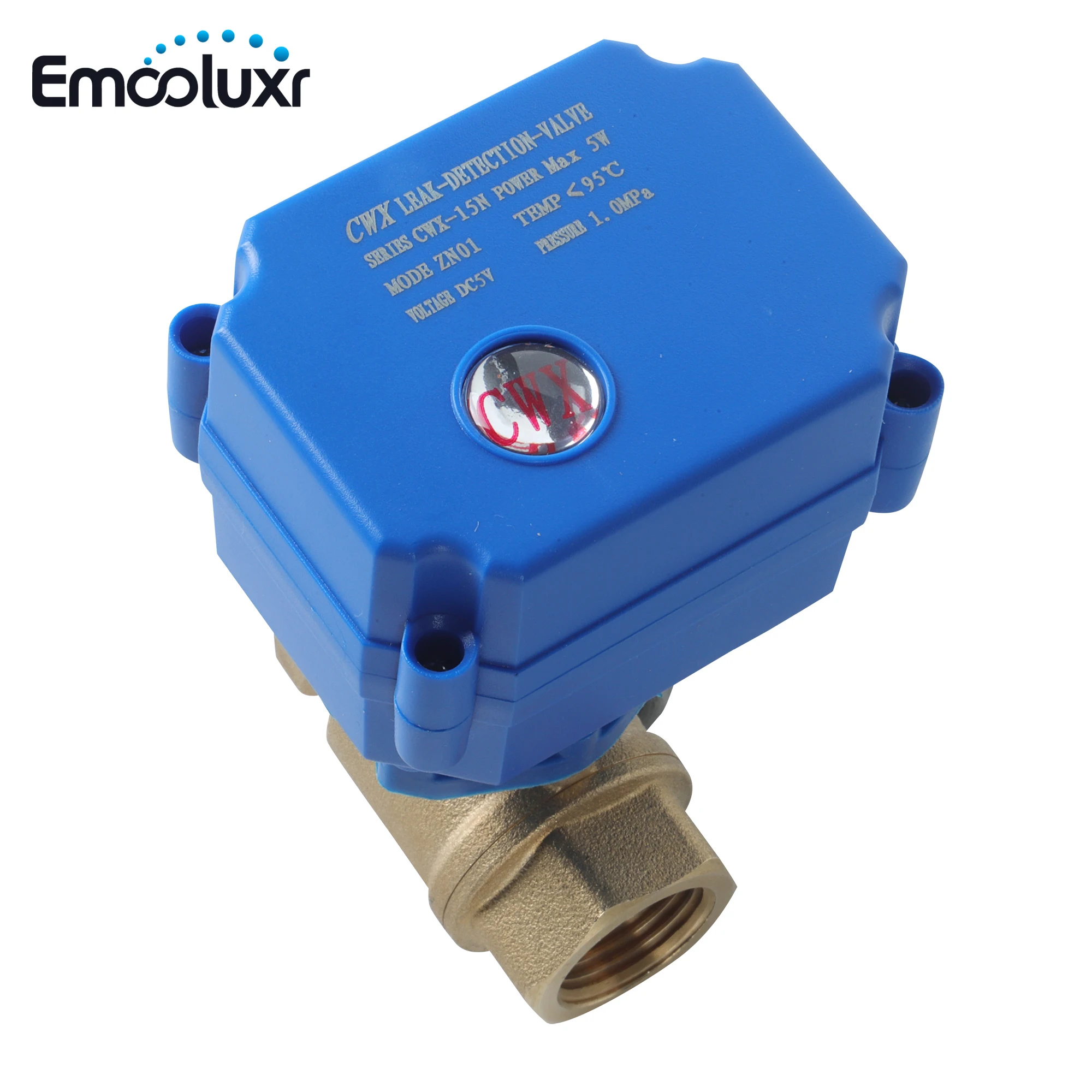 1 inch 3/4 inch 1/2 inch Solenoid Valve 5PIN Brass Faucet Crane for Emooluxr Water Leakage Detection Alarm System