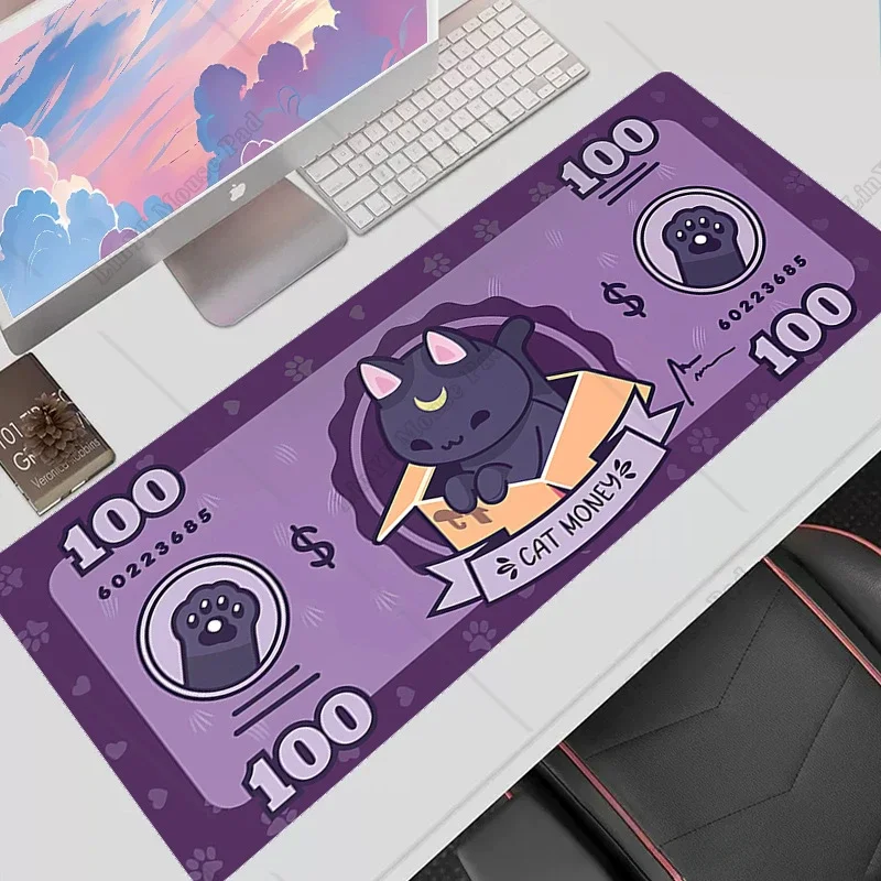 Cute Cat Large Mouse Pad 90x40cm Big Computer Pink Kawaii Mousepads Gaming Mousepad XXL Keyboard Mat Gamer Mouse Pads Desk Mats