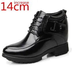 Increase Shoes Men's 10cm Men's Inner Height-increasing Leather Shoes Business Formal Leather Wedding Shoes Men's Elevator 12cm