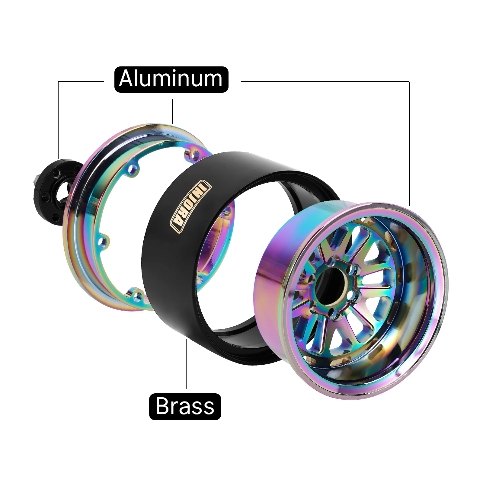 D1RC 2.2インチホイール INJORAタイヤ4本セット 1/10 1/10 ロッククローラー RC 4本 タイヤ 2.2インチ 120mm 48mm INJORA