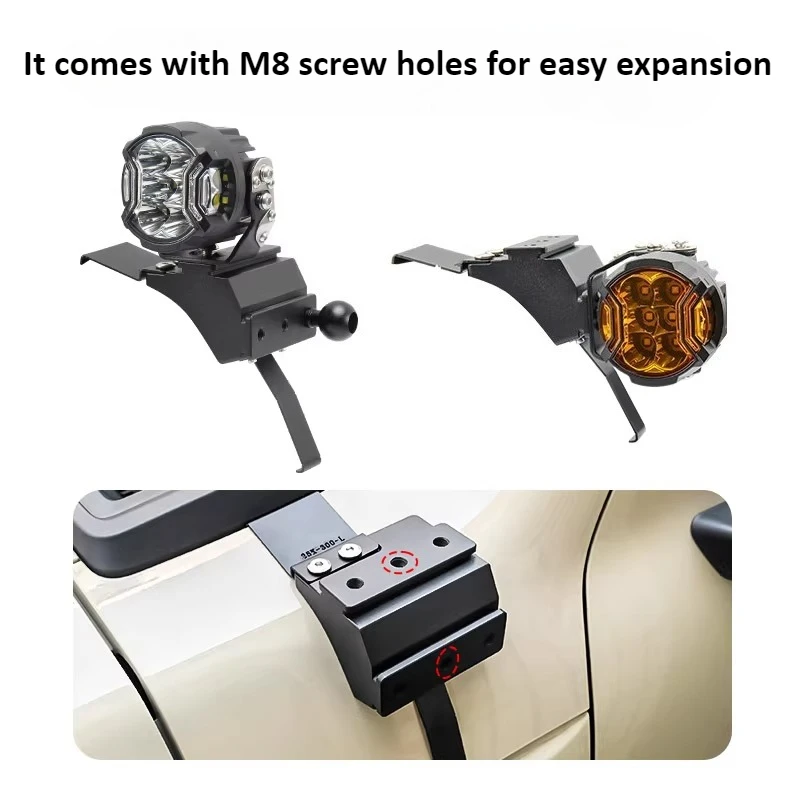 

For Tank 300 2025 Car A-Pillar Spotlight Expansion Bracket Front Hood Aluminum Alloy LED Double-Layer Light Stand Accessories