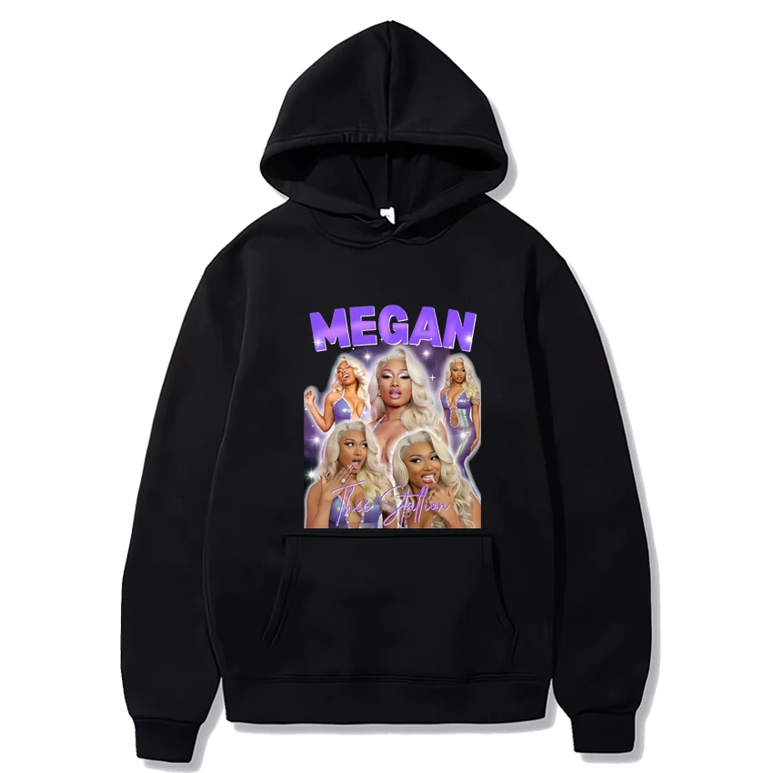 Sudadera con capucha de la cantante Megan Thee Stallion para hombre y mujer, jersey de manga larga con estampado gráfico Y2k, ropa informal Unisex, 2024