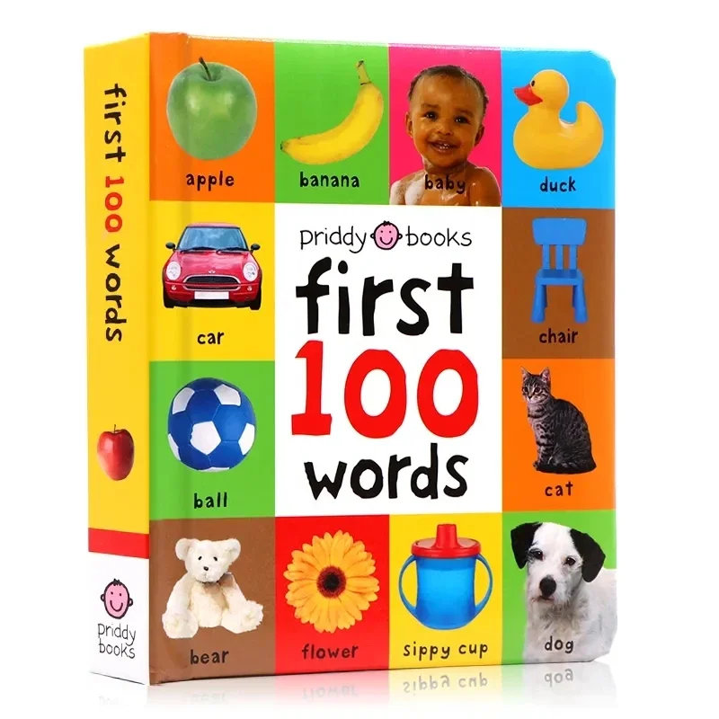 Primeros libros de 100 palabras para bebés y niños de 1, 2 y 3 años, libros con imágenes en inglés