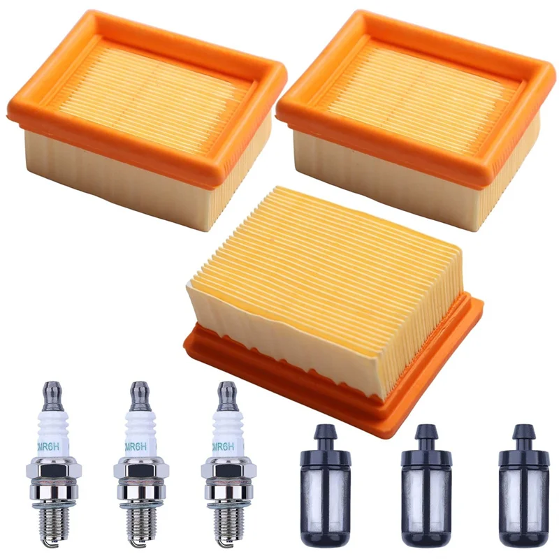 BHBD-3PCS BR800 Air Fuel Filters Spark Plug Kit For Stihl BR800 BR800C BR800X Magnum Backpack Leaf Blower