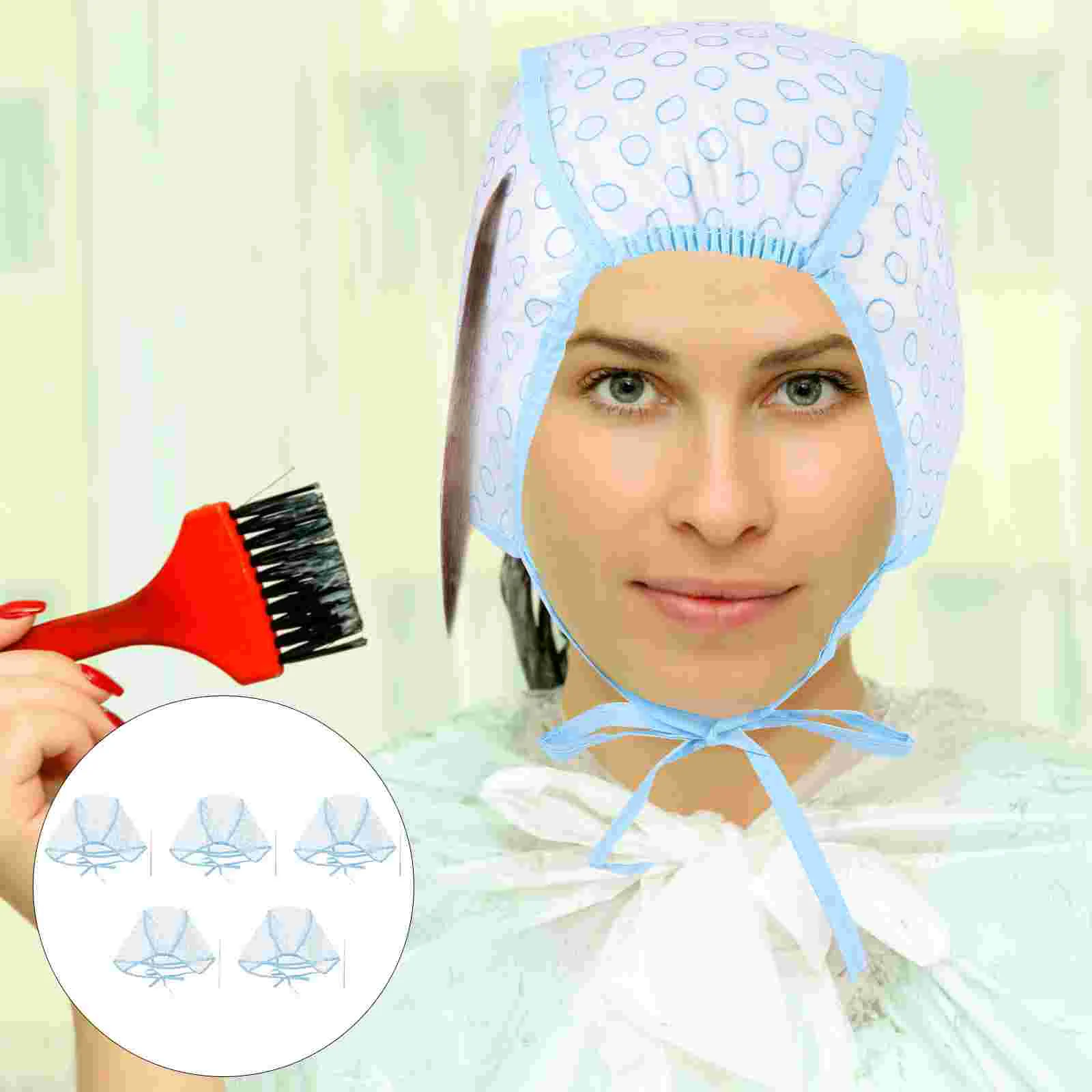 

Double Layer Hat Highlighter Hats Hair Dyeing Supplies Supply Pe Silicone Salon Caps
