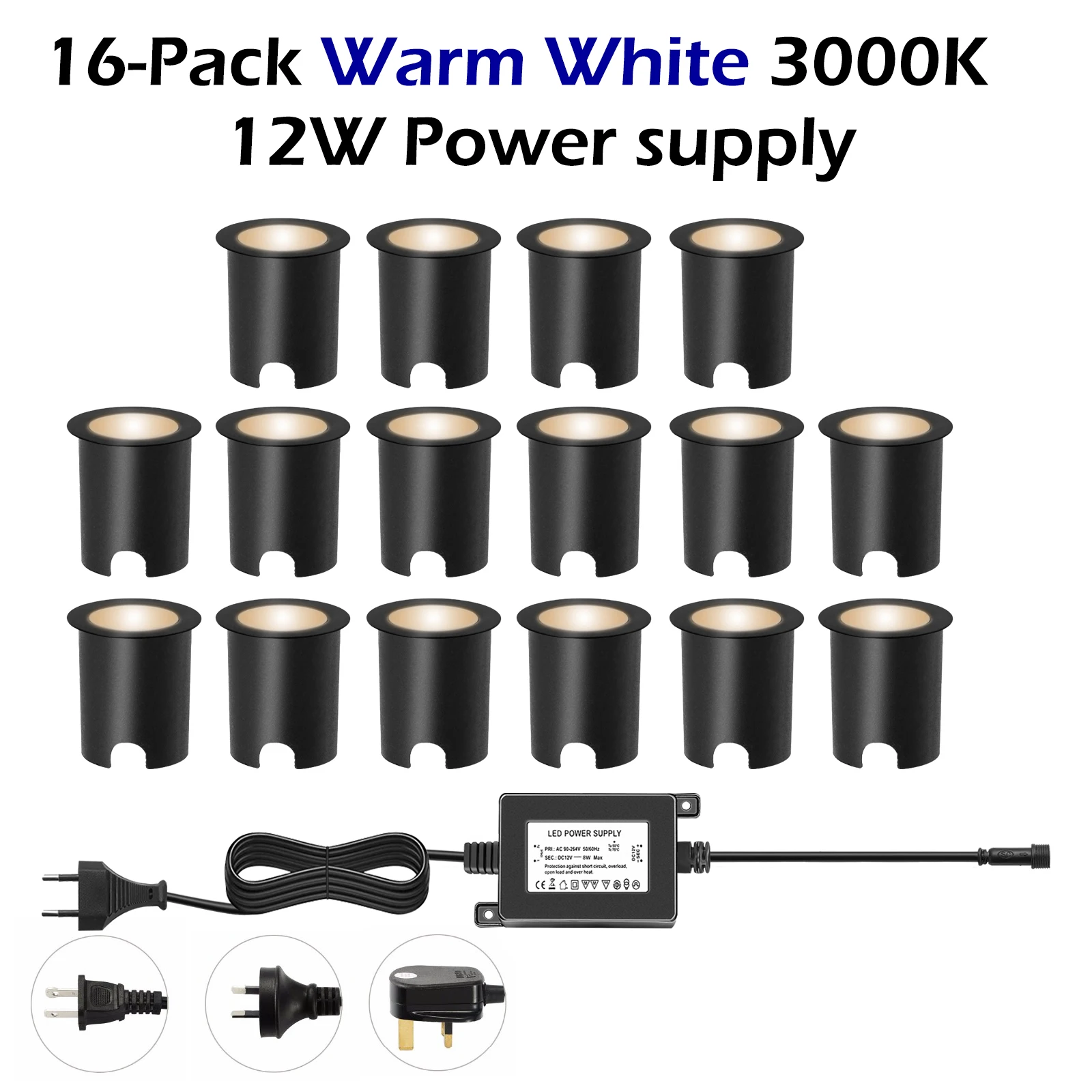Qaca 10/16 Pack Led Deck Lights Ip67 Waterdicht Buiten Tuinverlichting Laagspanning Dc 12V Trappen Landschap Patio Licht