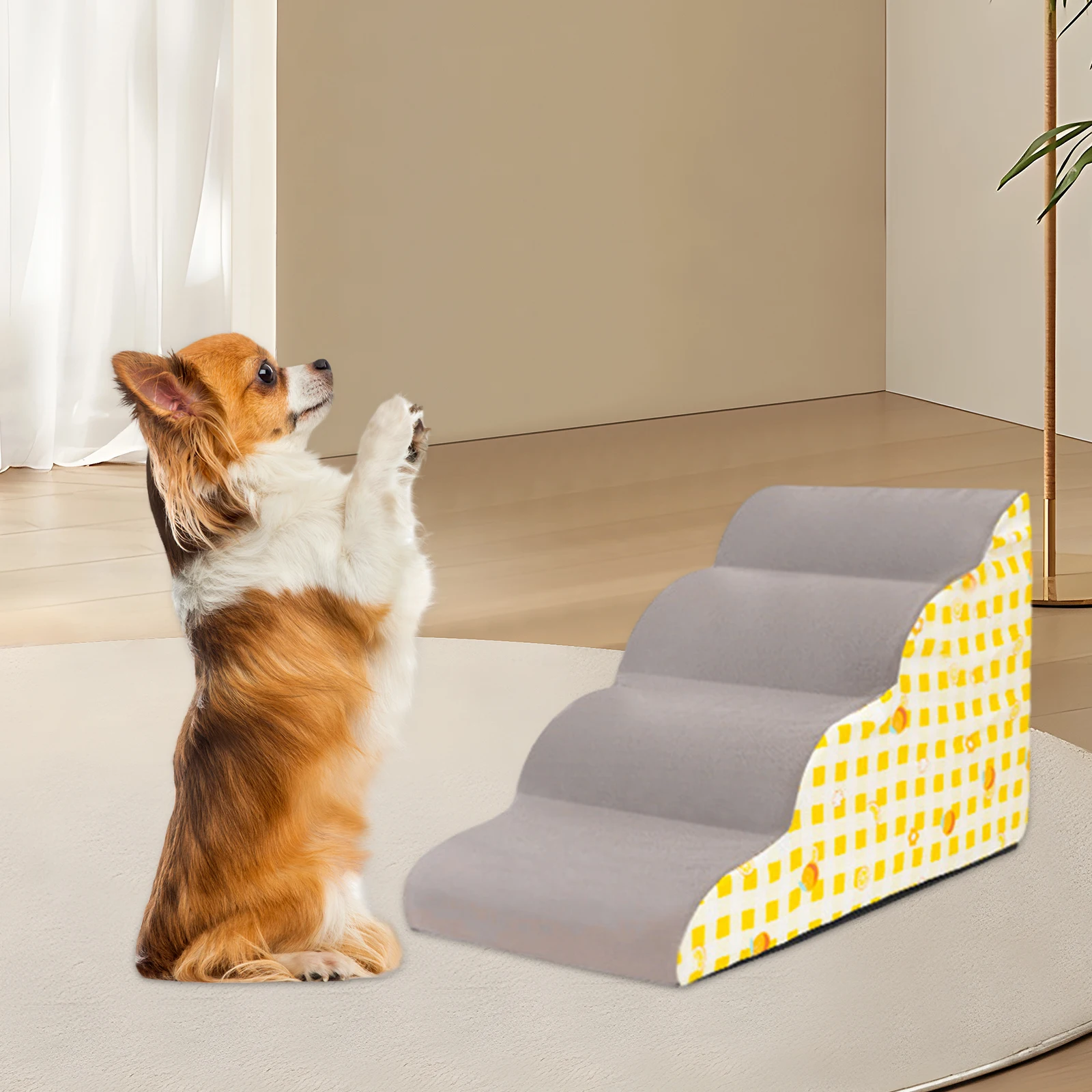 Dog Stairs Pet Ladder Small Animals Anti Slip Bedding Pet Supplies Cat Dog Ramp for Sofa Play Cars Tall Bed Couch