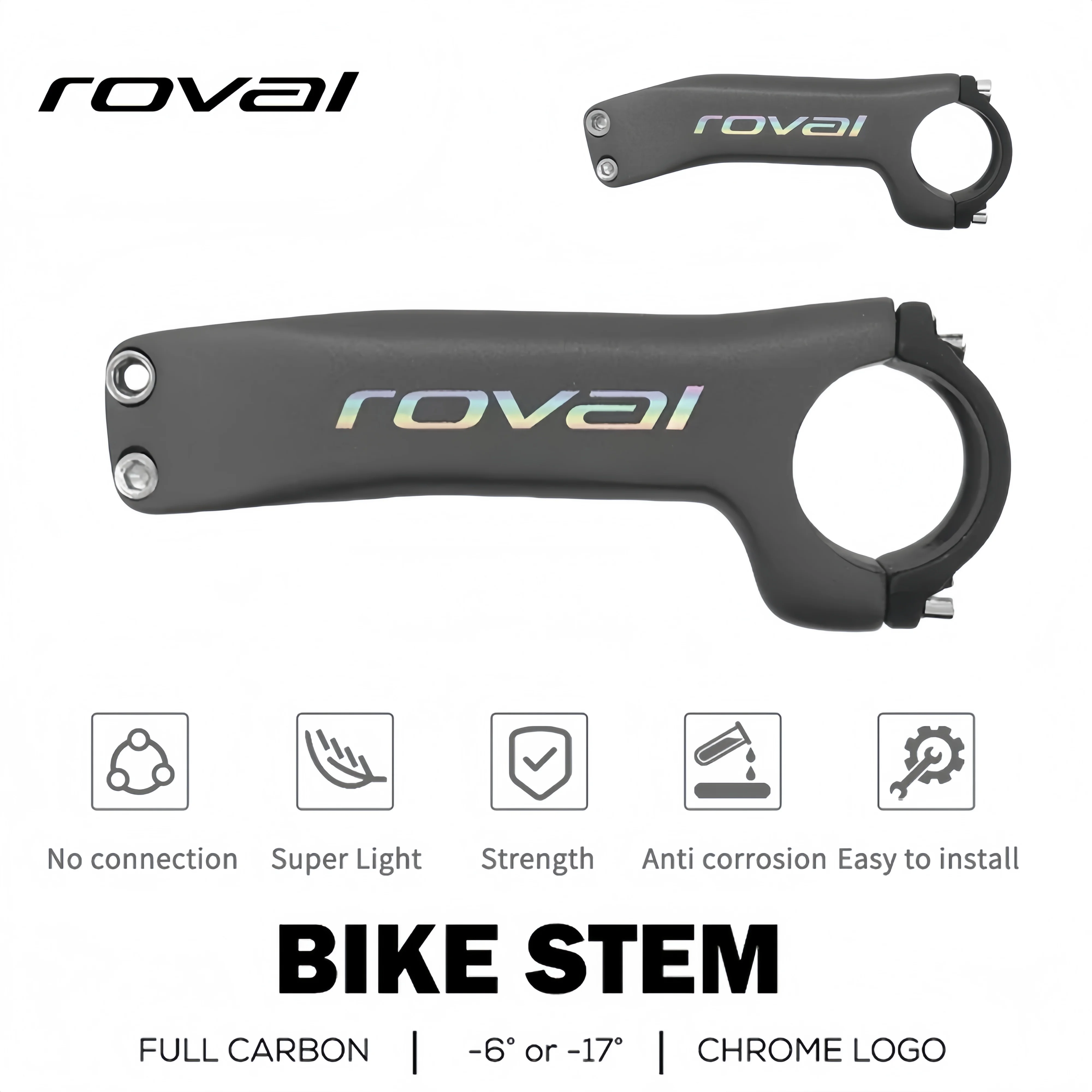 

2024 roval carbon stem carbon Bicycle road mtb Stem 6 17 Mtb mountain bike Stem 31.8 70 130mm road Bike frame handlebar parts