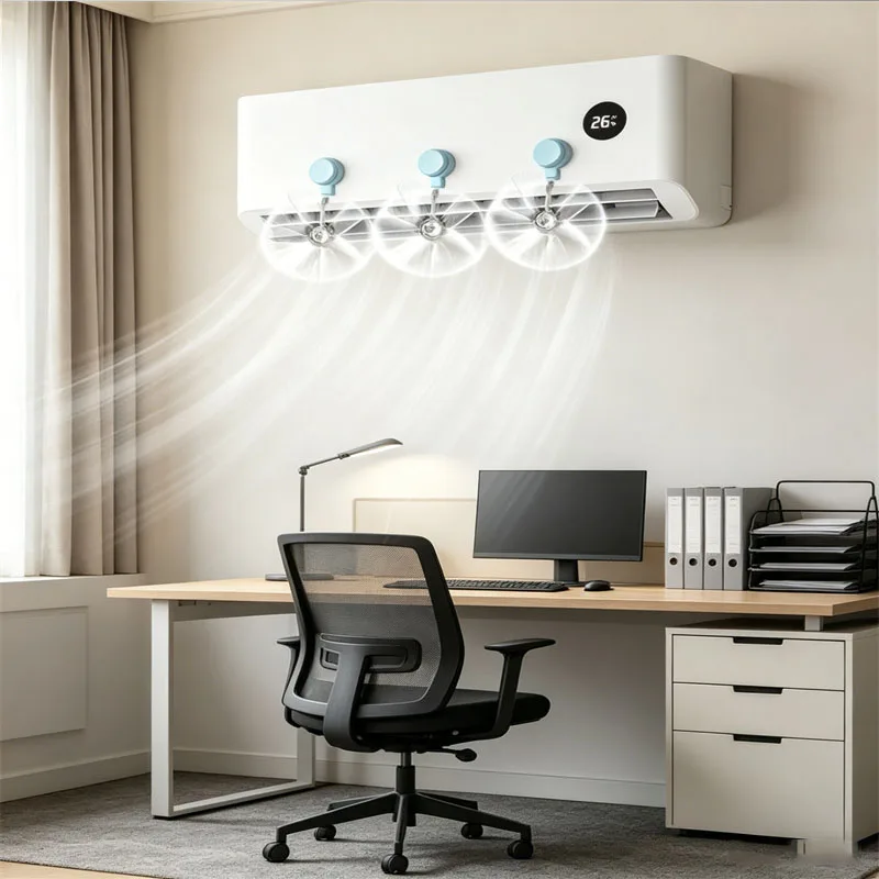 Air Conditioner Air Deflector Fan Anti Direct Blowing Adjustable AC Air Circulation Fan For Home Bedroom Office Universal Use