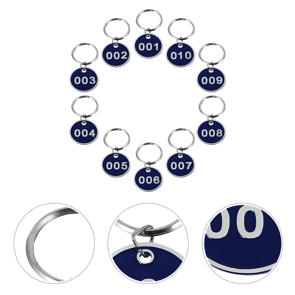 

Aluminum Alloy Number Plate Key Tag Portable Identifier Metal Chain Label Lovers