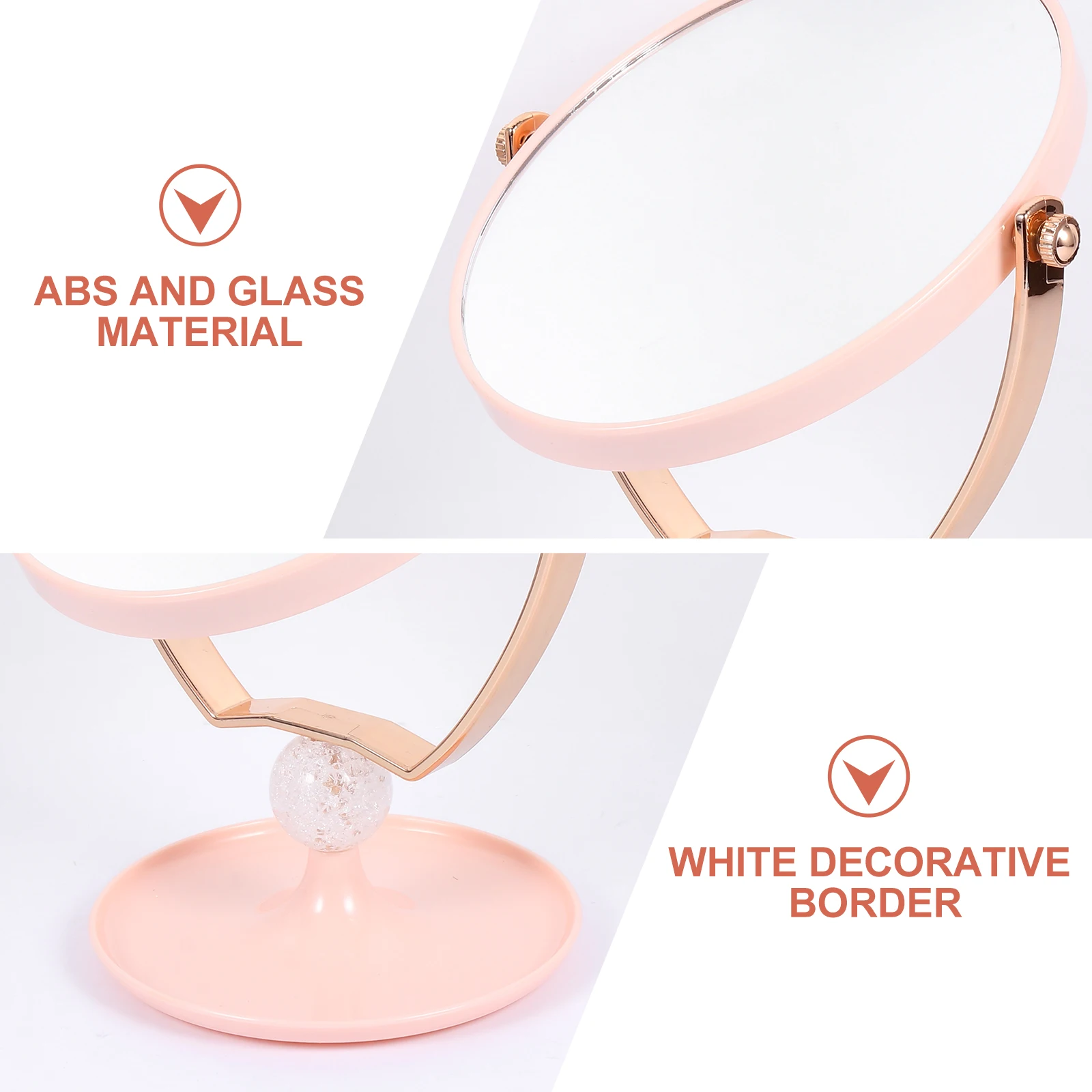 1Pcs Desktop Makeup Mirror Double-Sided Swivel High-Quality Scratch-Resistant Mirror for Women Daily Beauty Routine