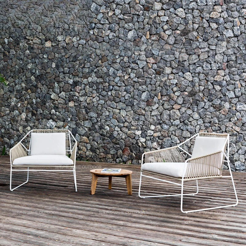 Outdoor sofa rattan chair combination outdoor sun protection waterproof courtyard living room hotel sun room rattan furniture