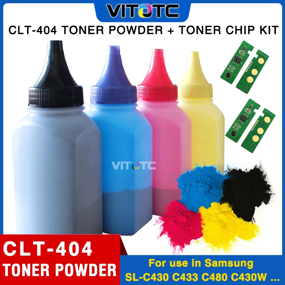 CLT404 Toner Chip toner Powder Compatible for Samsung C430 C430W C432 C433W C480 C480FN C480FW C480W C482W C483  Laser Printer