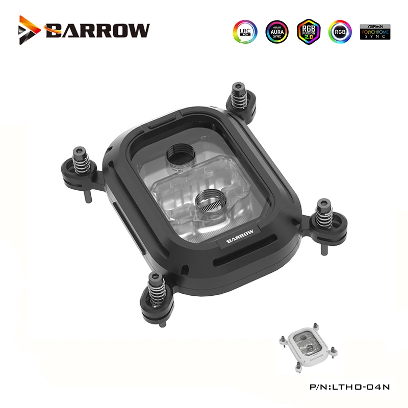 Barrow CPU Water Block For INTEL Socket LGA115X,1200,1700,X99,X299 ARGB Cooler,+5V 3pin,White Black,LTHO-04N