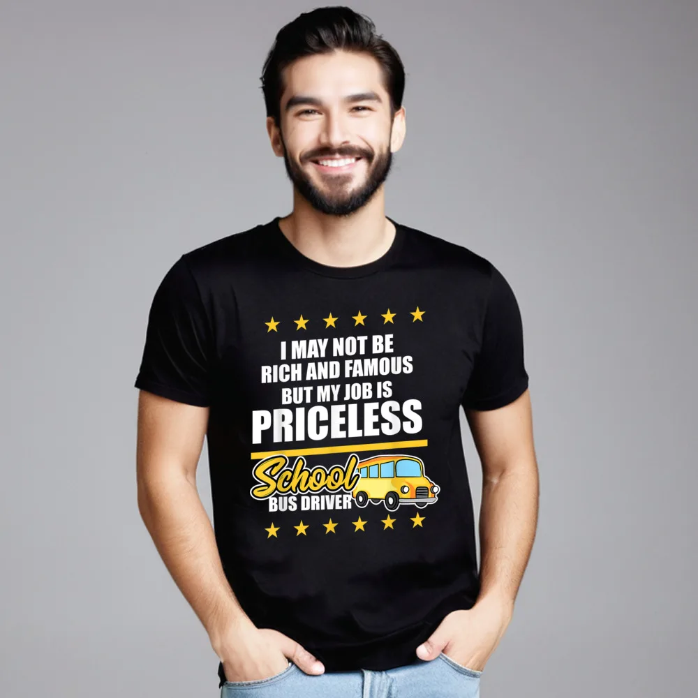 My Job Is Priceless Funny T-shirts Hip hop Short Sleeve Retro Round Neck 100% Cotton Tops Tees T Shirt Dad Thanksgiving Day