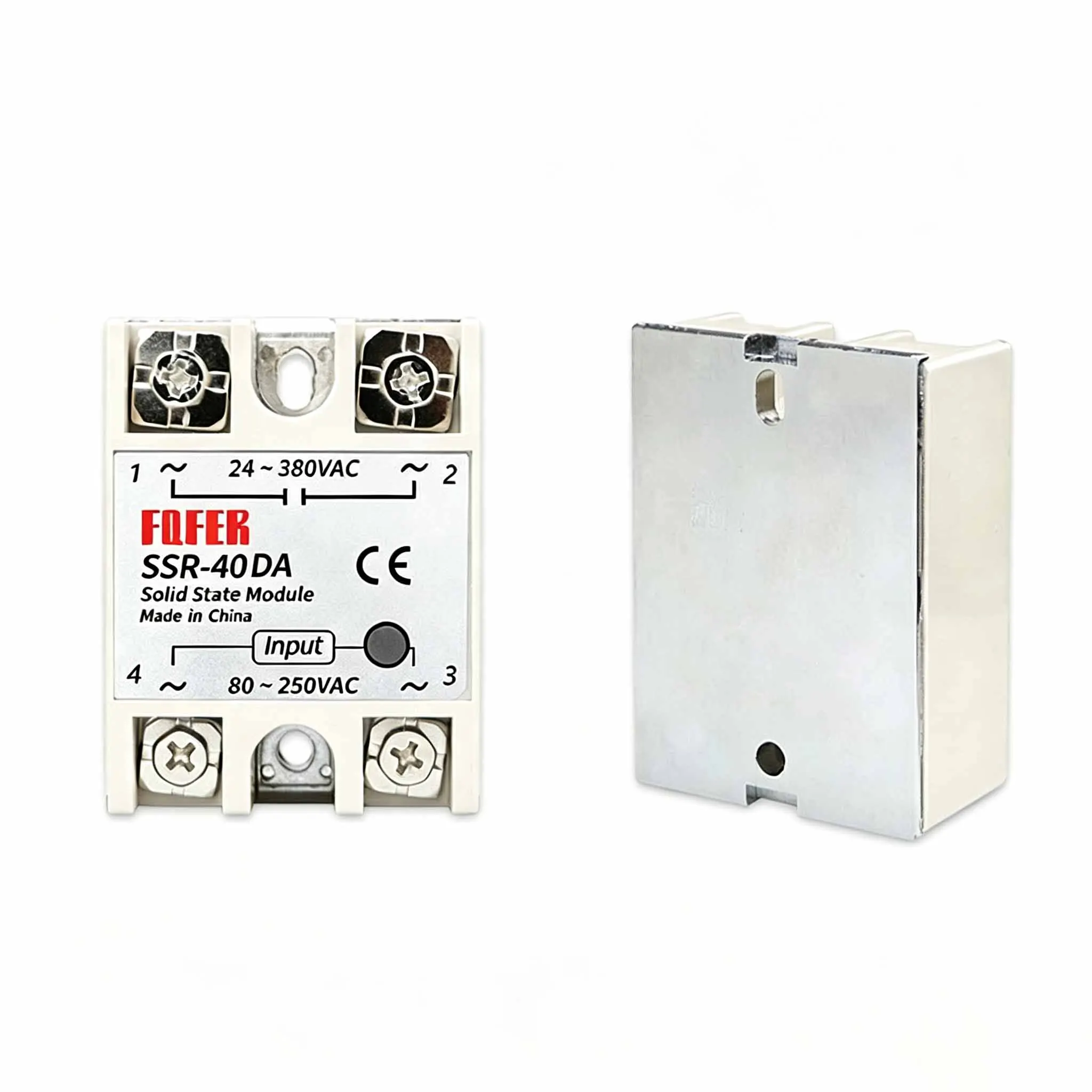 SSR‑10DA SSR‑25DA SSR‑40DA Solid State Relay Module,10A 25A 40A DC3‑32V Input AC24‑380V Output DC‑to‑AC Relay Automation