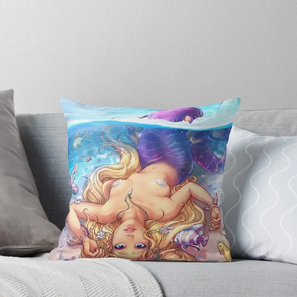

May the Mermaid Throw Pillow Pillow Covers Decorative bed pillows Pillow Cases