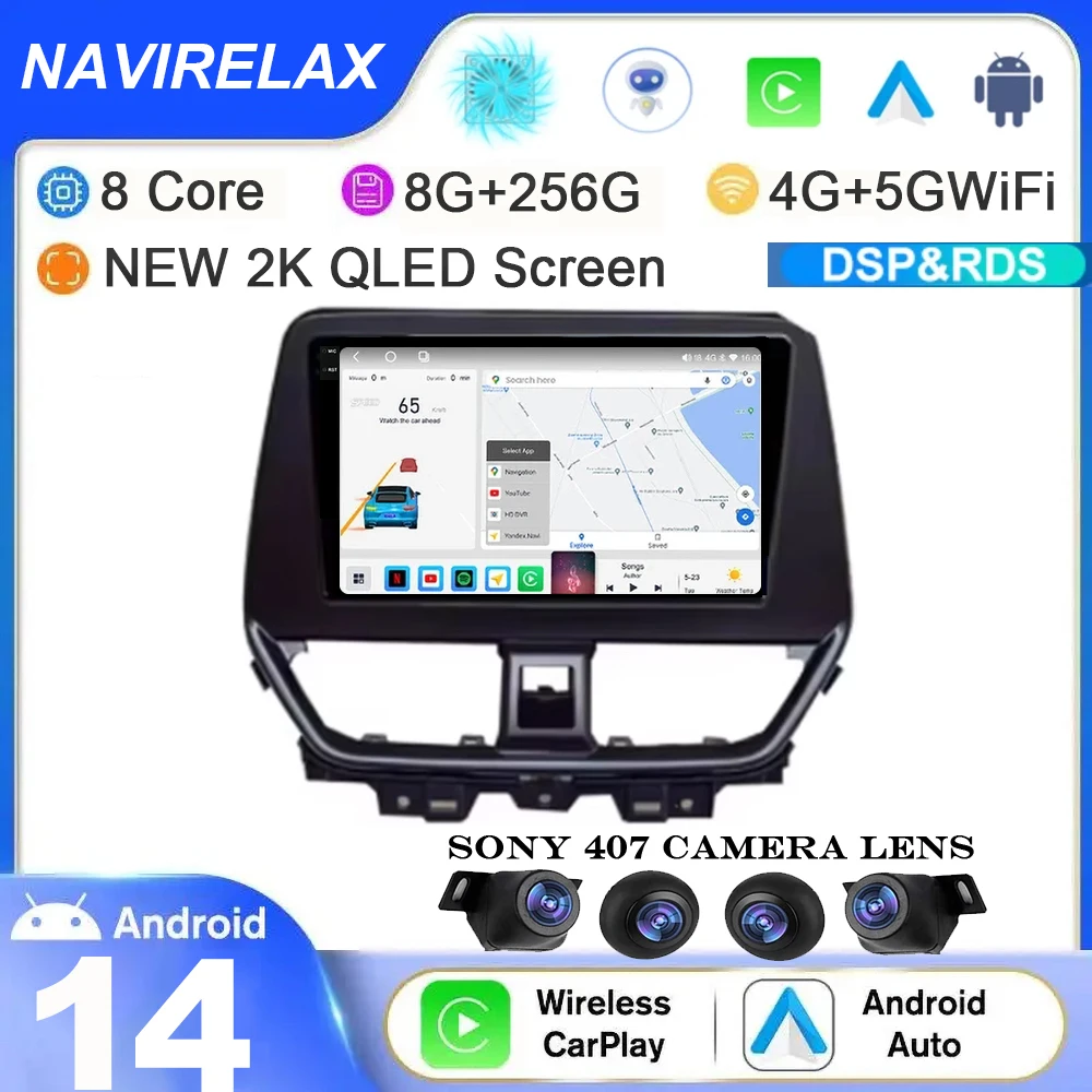 Android 14 GPS Navigation For Suzuki Fronx Baleno 2021- 2023 Autoradio Multimedia Stereo QLED DSP Car Screen WIFI BT 4G LET