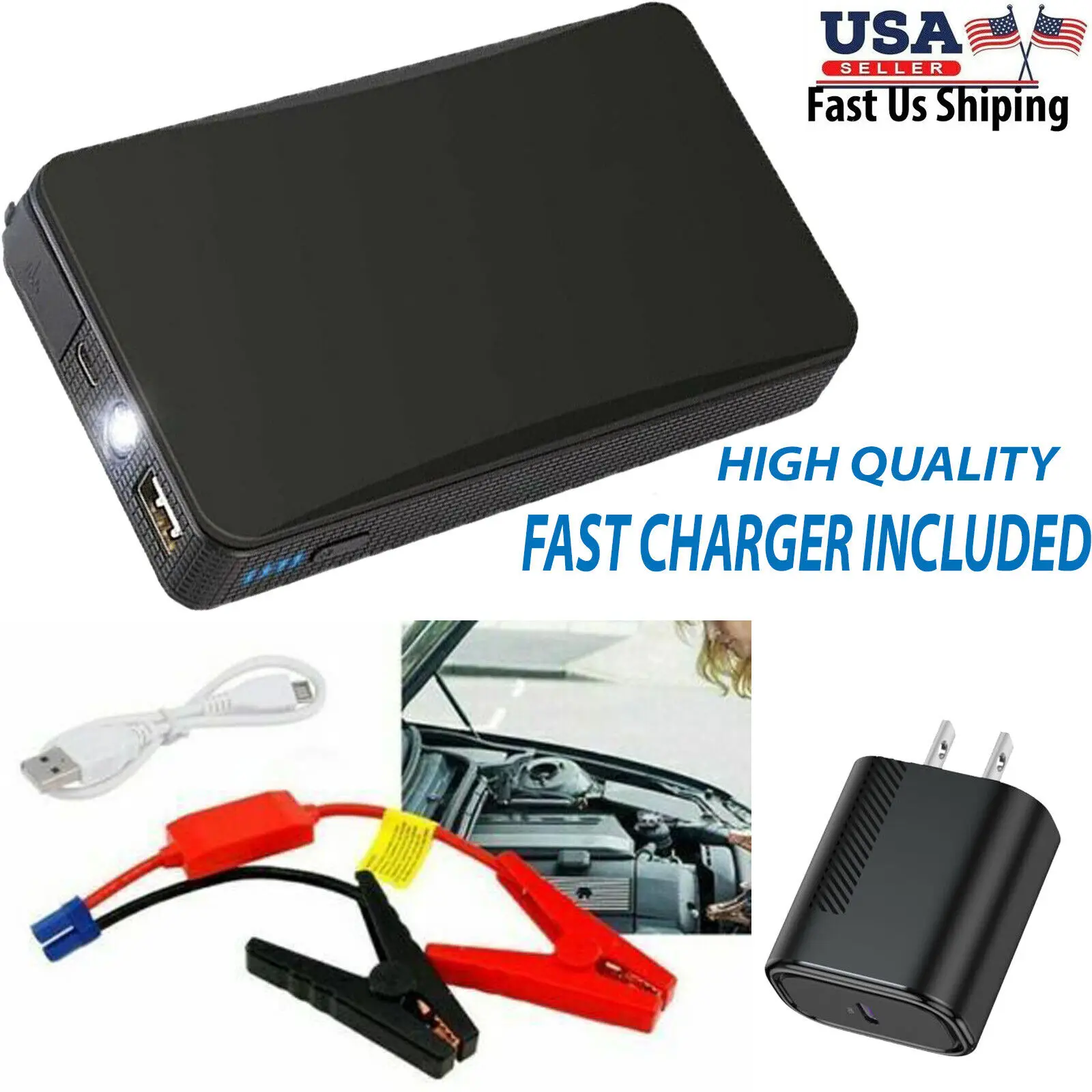 Car Emergency Start Lighter 12V 20000mA Power Bank in Car Ultra-thin Mini Portable Car Jump Starter Power Charger