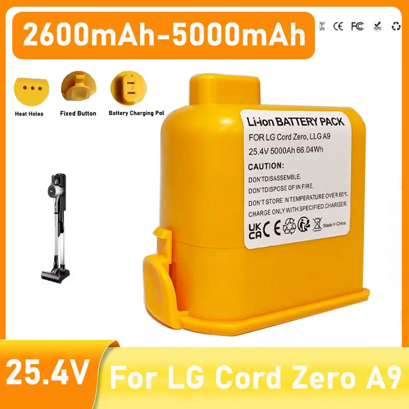 

Code Zéro Batterie EAC 63382208 EAC 63758601 Pour LG Cord Zero A9 Plus A9 Max A9K Pro A9M A9MASTER2X A9MULTI A9MULTI2X A9PETNBED