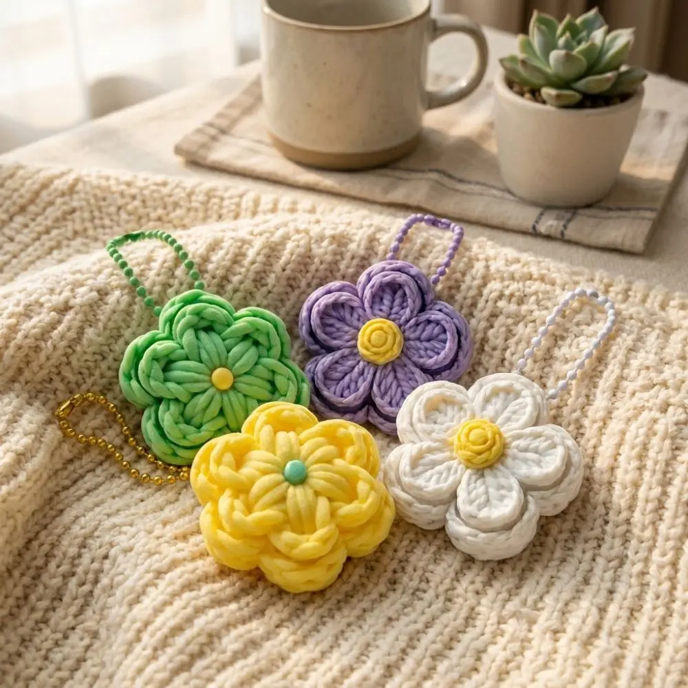 3D Print Flower Mechanical Clicker Keychain Clicker Mechanism Plastic Flower Clicker Pendant Simulation Crisp Click Sound