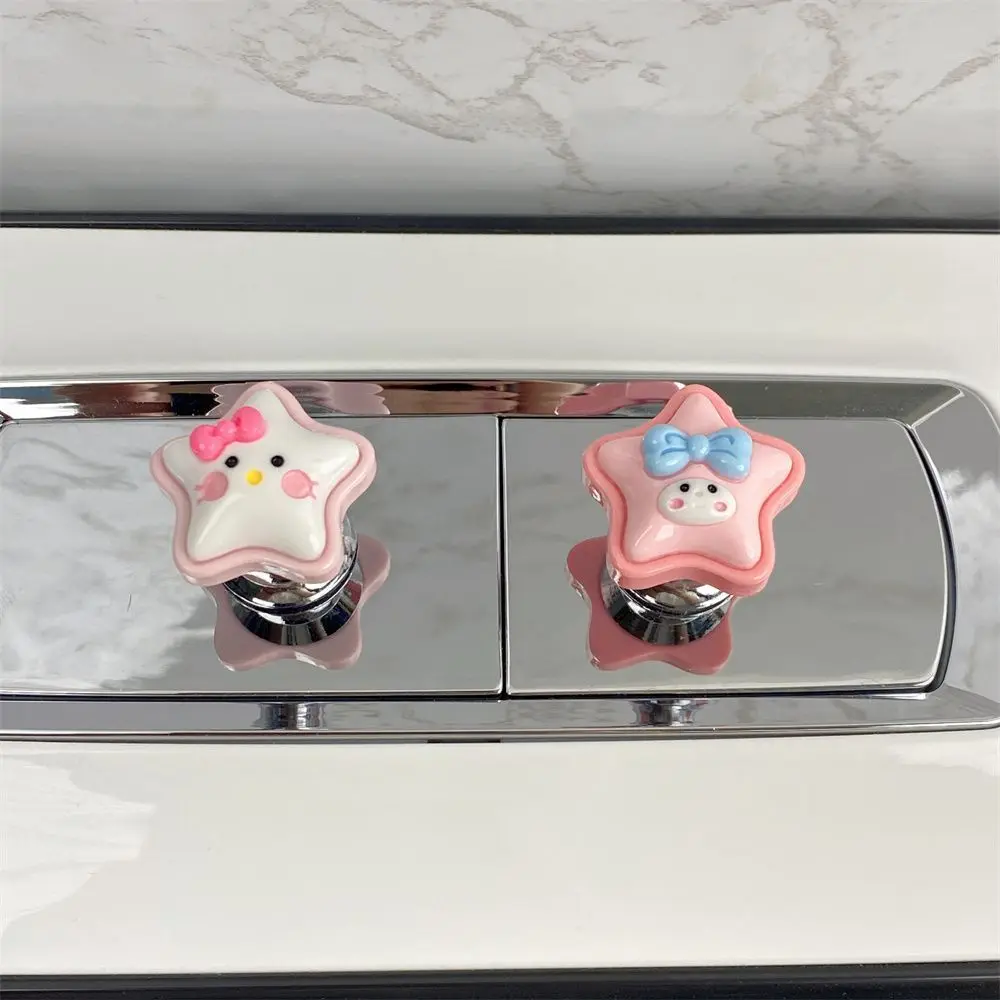 

Sanrio Hello Kitty Kuromi Cinnamon My Melody Five-pointed Star Toilet Press Button Auxiliary Button Universal Waterproof