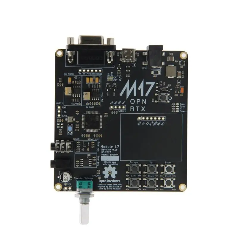 Top Module17-Revision 0.1e STM32 Development Board M17 Modem Board With DE-9 Connector Microphone Speaker Interface Switch