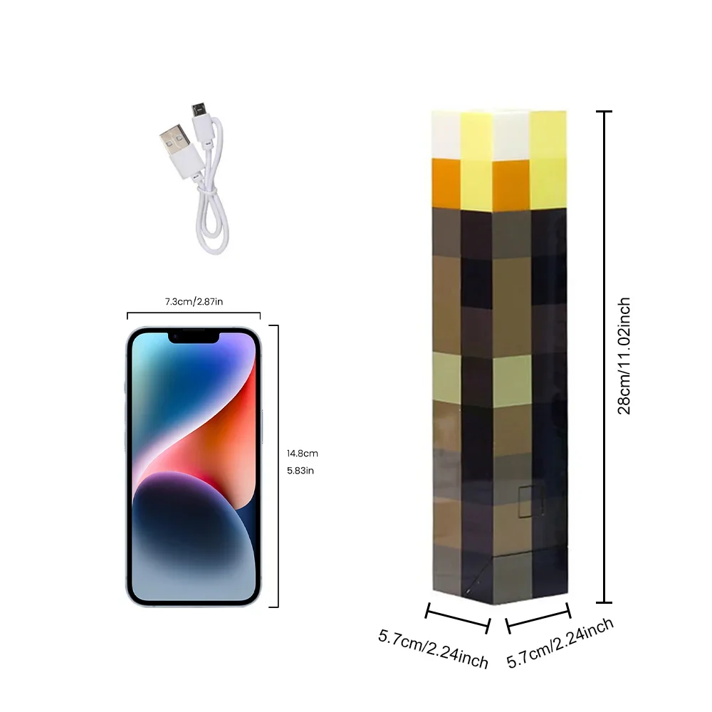 مصباح ليلي LED قابل لإعادة الشحن عبر USB، شعلة جدارية قابلة للتركيب على الحائط للأطفال، ألعاب إضاءة ديكورية لغرفة الأطفال