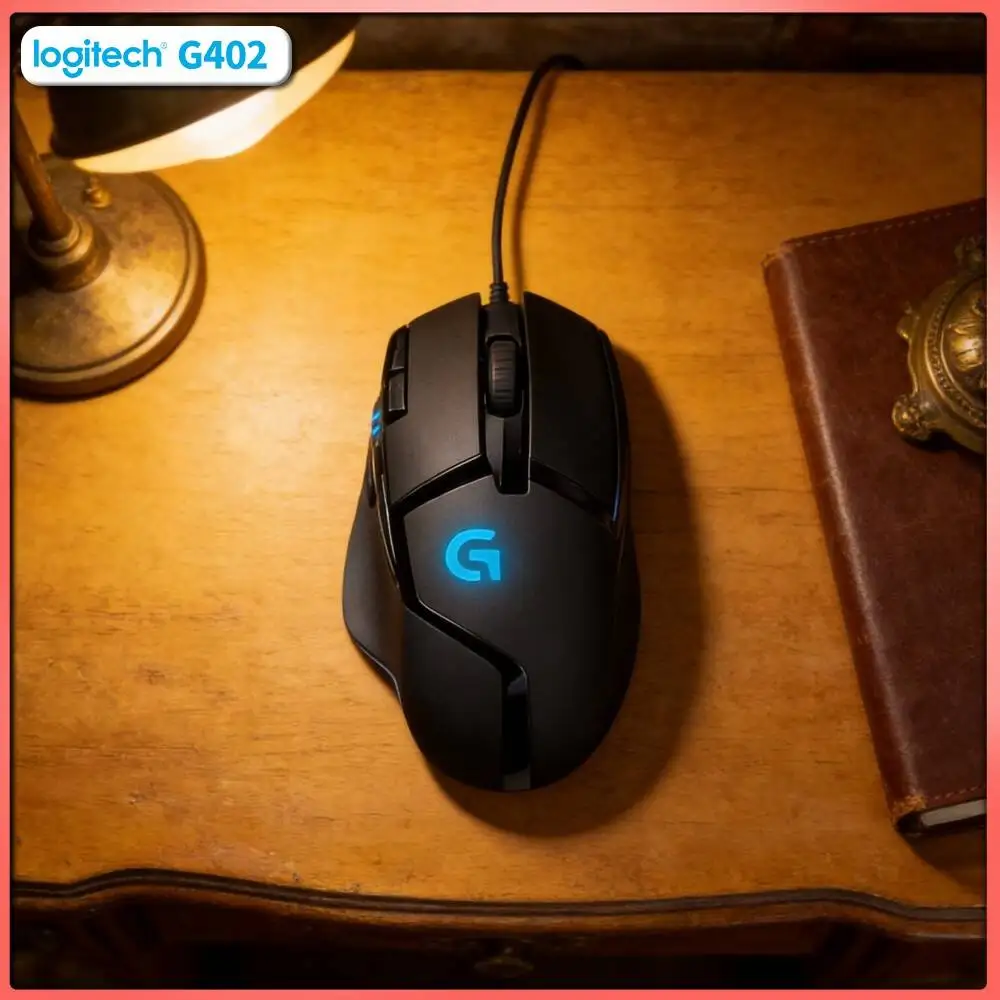 Logitech G402 Wired Mouse 4 DPI Levels 32-Bit Processor Anti-Slip for Home Office and Gaming Environments