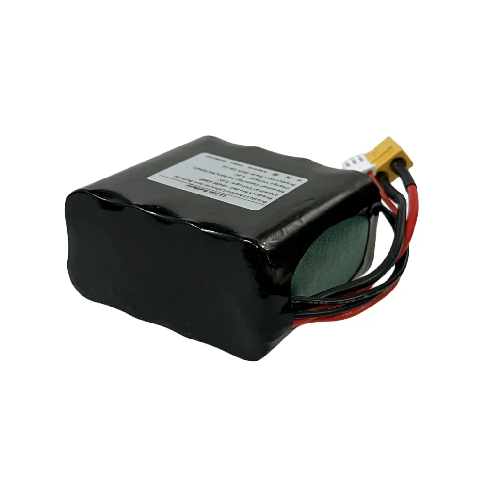 Bateria de íon de lítio, XT60 XH2.54-3P Plug, adequado para vários Drone Quadcopters, 18650, 2S4P, 7.4V, 12800mAh