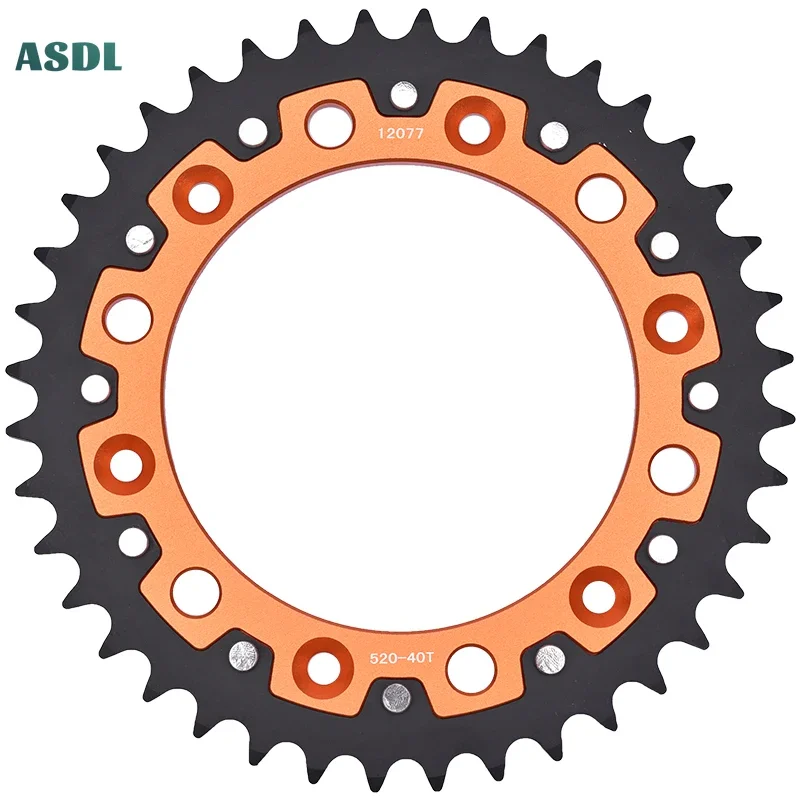 

520 40T Motorcycle Steel Aluminum Rear Sprocket For KT/M 250 300 EXC 690 SM 620 LSE SC 625 SXC 690 Duk/e for Husqvarna 701 FS650