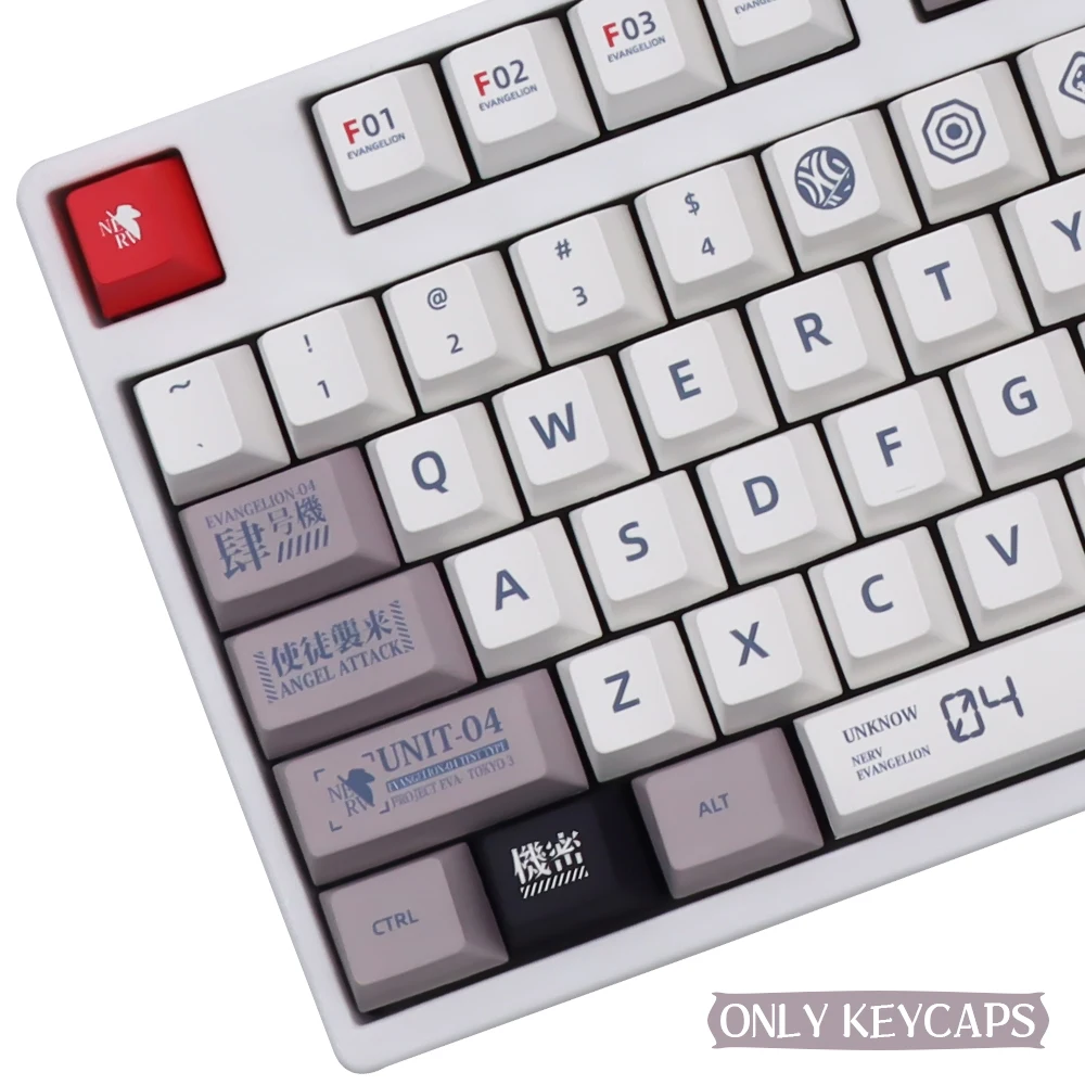 Imagem -03 - Eva Keycaps para Teclado Mecânico Iso Mulher Keycaps Pbt Inglês Francês Alemão Espanhol Abnt Japonês Reino Unido Perfil Cereja 04