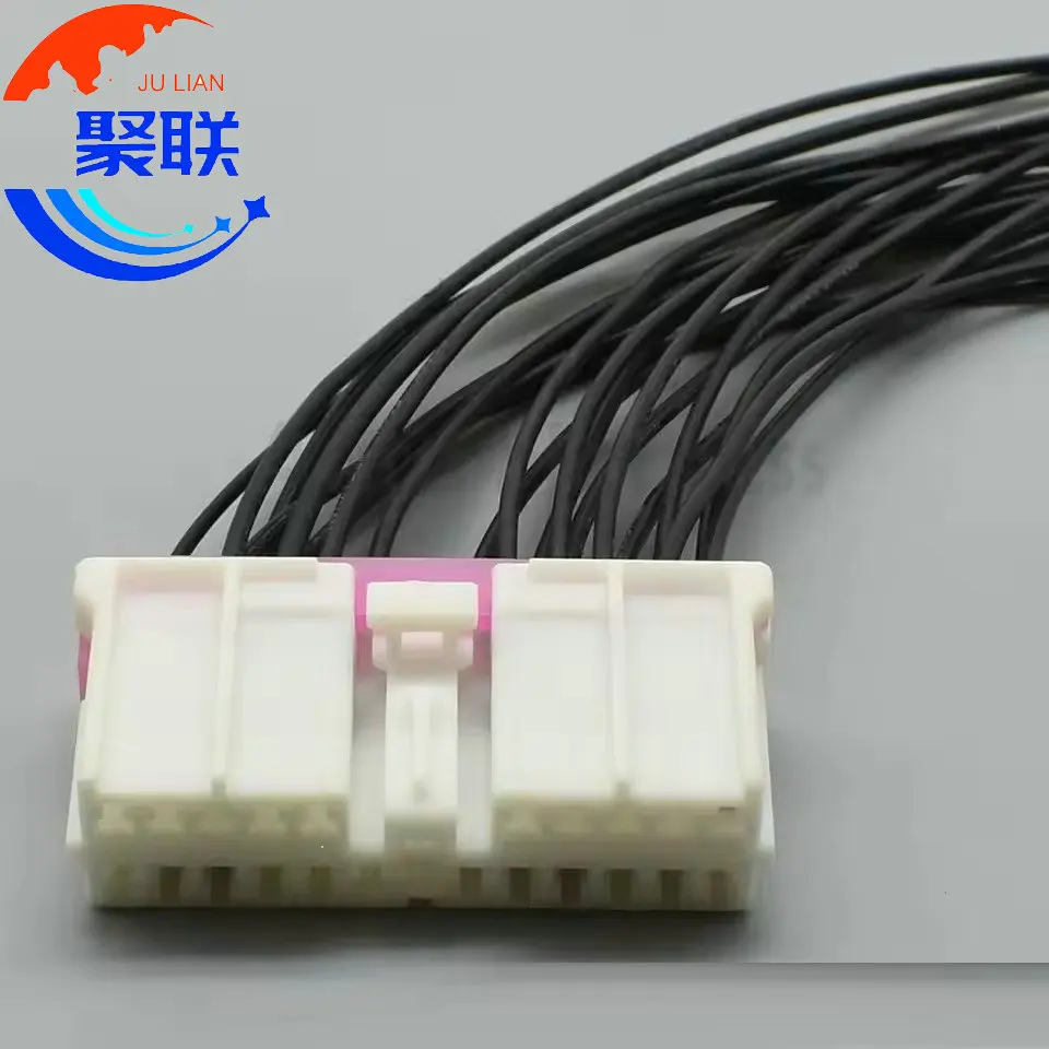 1Set 22Pin 7182-4021 7183-4021 Auto White Automotic Electric Connector With Wires Or Pin