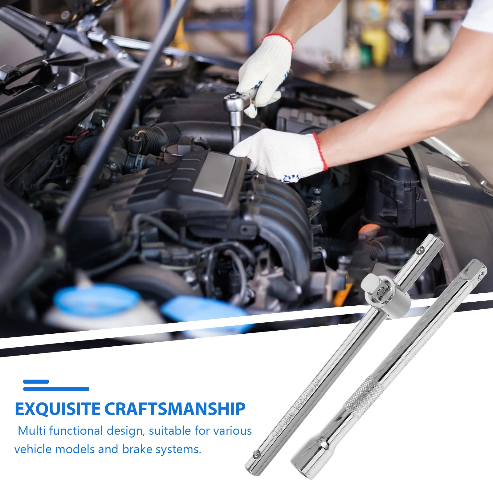 Afbeelding 3: Afstelset voor remklauw Veelzijdig gereedschap Schijfremzuigercompressor Gemakkelijk te gebruiken voor verschillende automodellen Stalen constructie