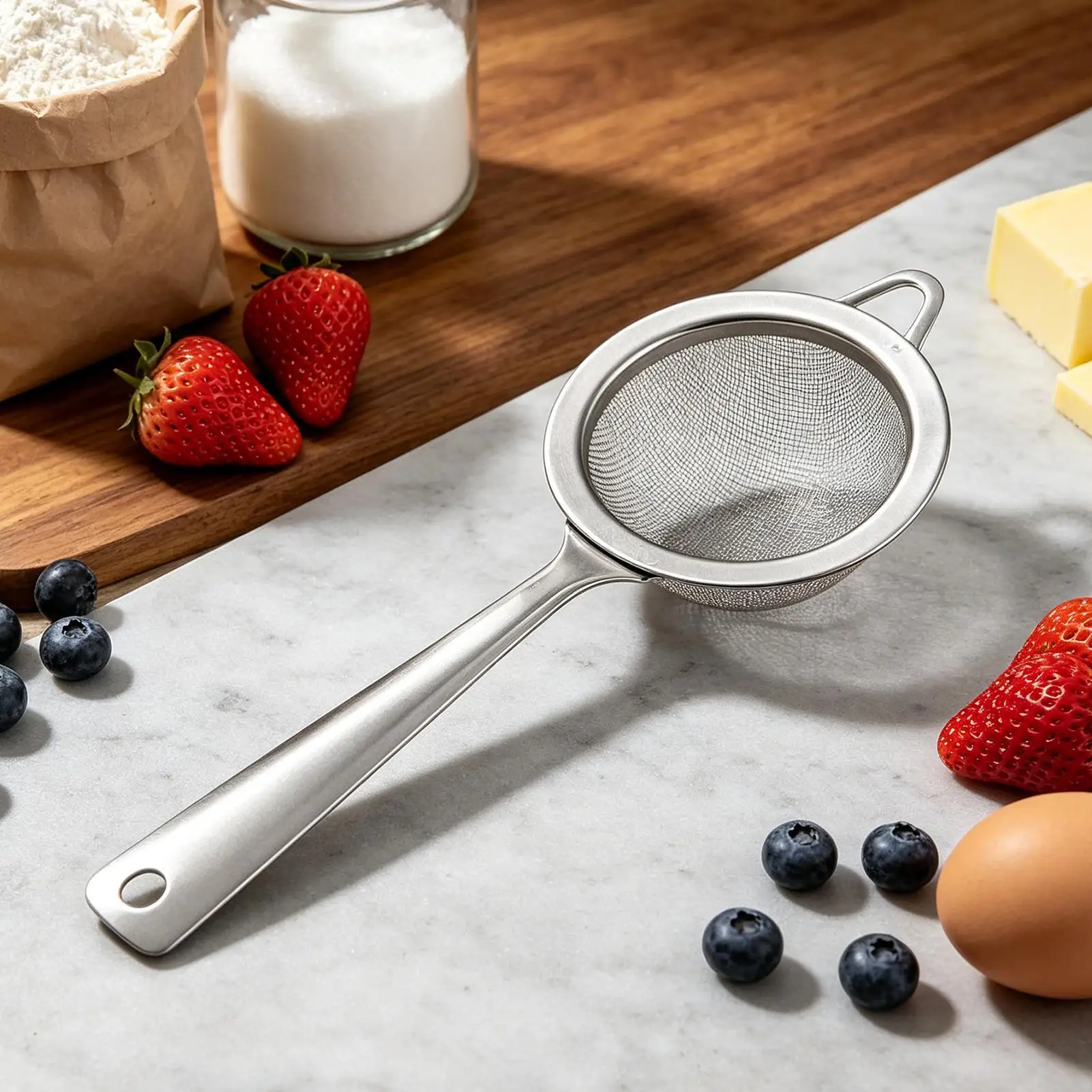 bread Baking Flour Duster Stainless Steel Even Dispensing Baking Powdered Sugar Duster for evenly dispensing powdered sugar