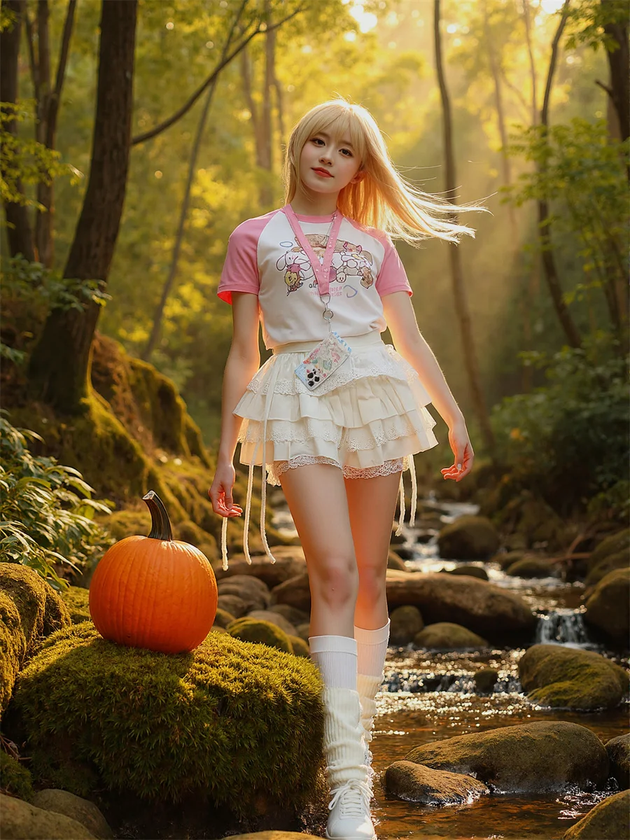 الدانتيل المرقعة التنانير الحلوة للمرأة الحديثة الطيات تكدرت شبكة عالية الخصر أنيقة فلوي شيك الطبقات مهرجان ميدي