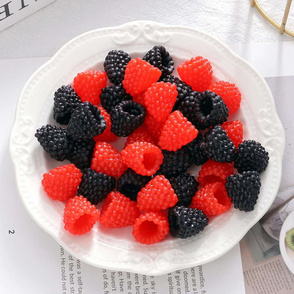 10/20Pcs Red Artificial Fruit Blackberry 2CM Fake Fruit for Home Room Table Decor Wedding Party Supplies DIY Cake Decoration