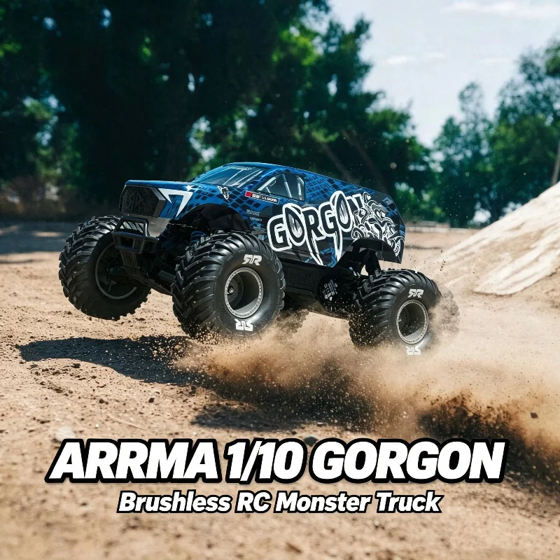 New 1/10 ARRMA GORGON 2.4G With DSC Remote Control Rear Drive Brushless Electric High-Speed RC Bigfoot Off-Road Truck Model Toy