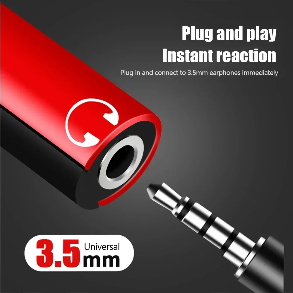 رقاقة رقمية USB من النوع C إلى 3.5 ملم جاك محول سماعة الرأس الصوتي الفاصل 20 وات شحن لهواوي Xiaomi 14 13 OnePlus 12