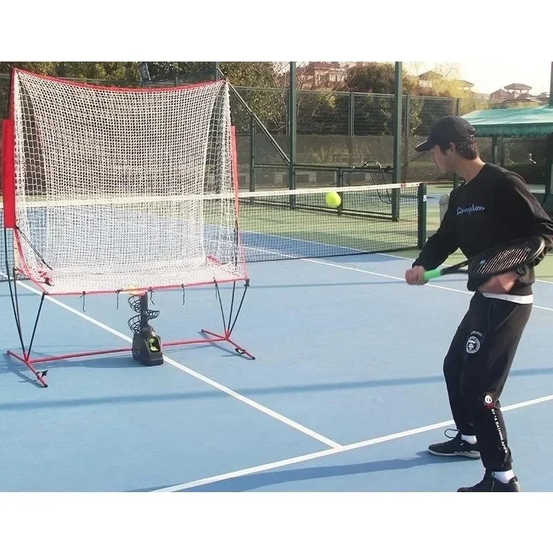 High Quality Hine Self-Help Single Practice With Net Catcher Multi-Ball Training Portable Tennis Tossing H