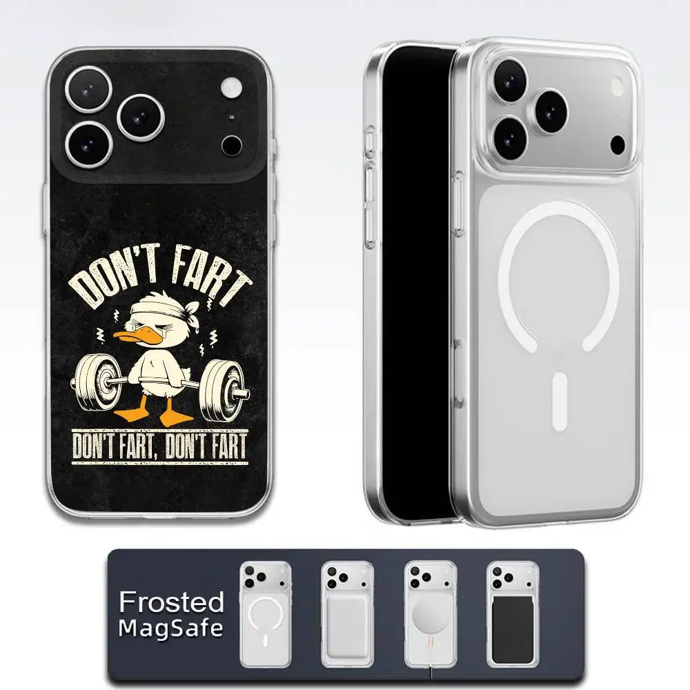 Чехол для телефона с забавным рисунком для спортзала и фитнеса для iPhone 17,16,15,14,13,12,11, Pro, Max, Plus, E, Air, Mini Magsafe, матовый прозрачный