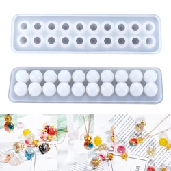 Ball Silicone Molds Epoxy Resin 3D Beads Sphere Resin Necklace Pendant Mold for DIY Epoxy Resin Pendant Crafts Jewelry Making