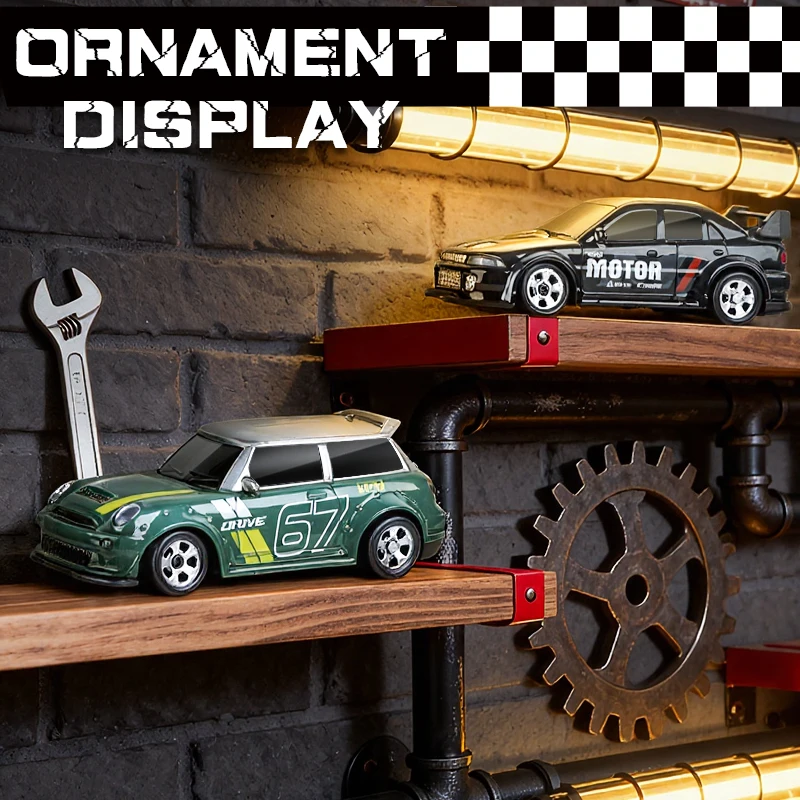 New 4WD 2.4GHZ RC Simulation Mini Drift Car Palm Racing Model Desk Toys 1/64 Scale Remote Control Car Gift for Children Boys.