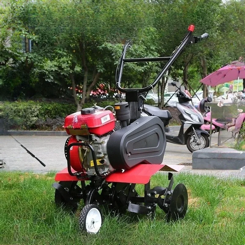 Micro-tillage machine agricultural small multi-function diesel rotary tiller ditching and ridging paddy field plow rake tiller